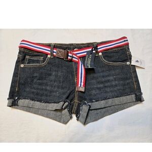 U.S. Polo Assn. Dark Denim Jean Shorts with Belt
